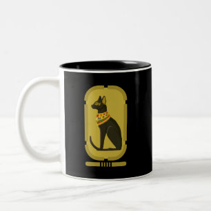 Bastet Ancient Egypt Goddess Two-Tone Coffee Mug