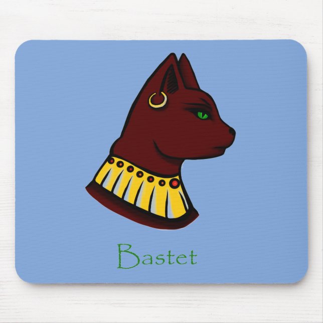 Bastet - Ancient Egyptian Cat Goddess Mouse Mat (Front)