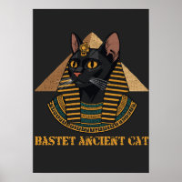 Bastet Ancient Egyptian Cat Goddess Vintage Art