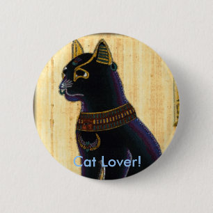 BASTET ~ Cat God 6 Cm Round Badge