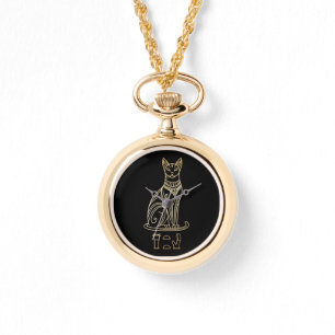 Bastet, Egyptian Cat Goddess. Name in hieroglyphs Watch