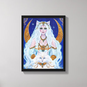Bastet Egyptian Goddess  art by Renee Lavoie  Canvas Print