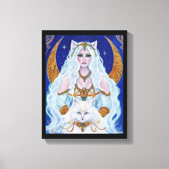 Bastet Egyptian Goddess  art by Renee Lavoie  Canvas Print (Front)