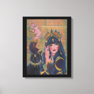 Bastet Egyptian Goddess  art by Renee Lavoie  Canvas Print