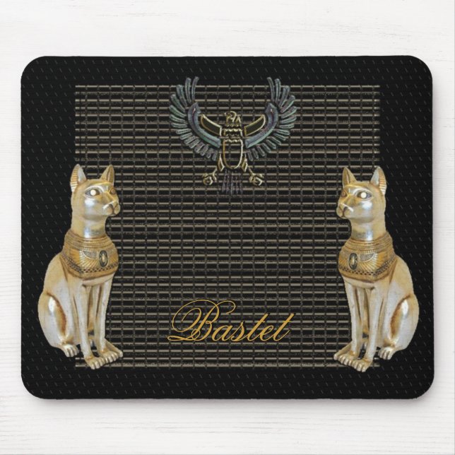 Bastet Egyptian Goddess Cat Mouse Pad (Front)