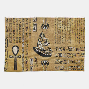 Bastet - Egyptian Goddess Tea Towel