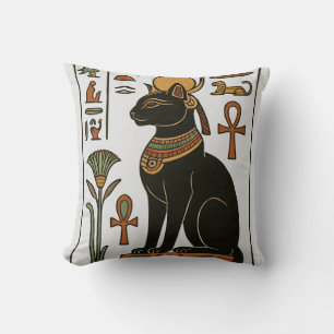 Bastet Egyptian Goddess Throw Pillow