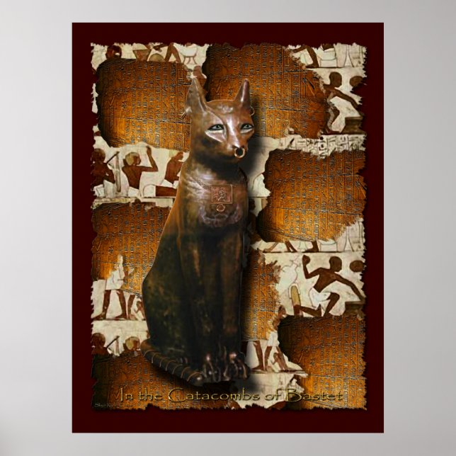 BASTET Egyptian-themed Art Poster (Front)