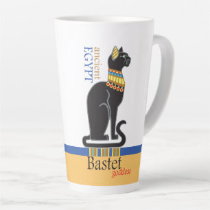 Bastet or Bast. Acient Egyptian goddess Latte Mug