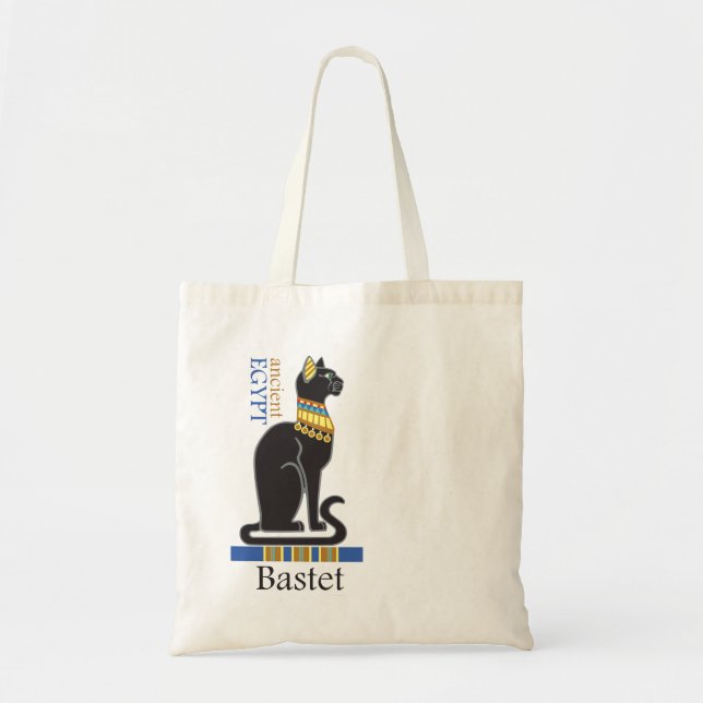 Bastet or Bast. Acient Egyptian goddess Tote Bag (Front)