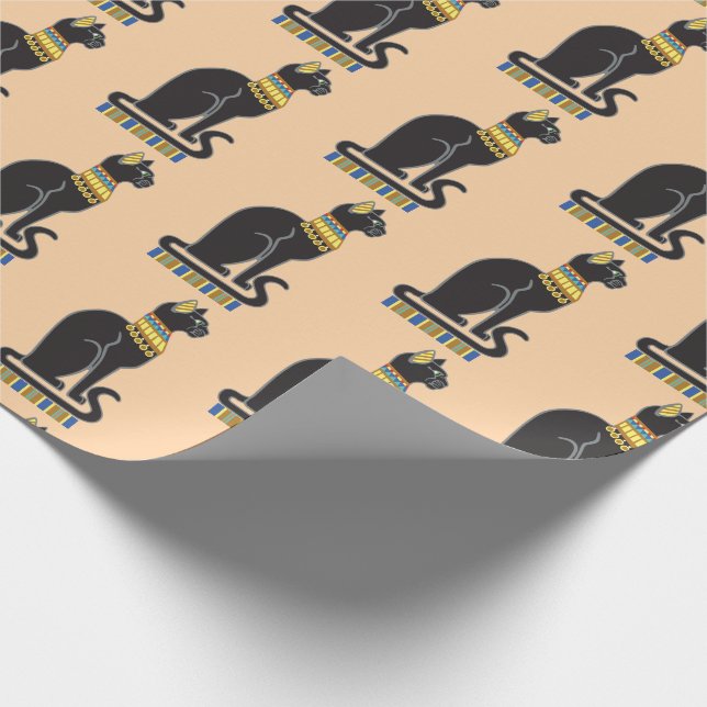 Bastet or Bast. Acient Egyptian goddess Wrapping Paper (Corner)