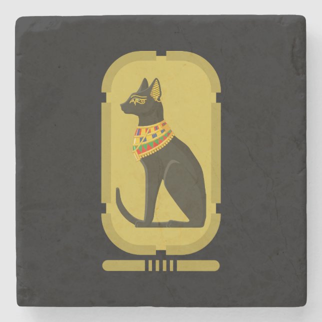 Bastet Stone Coaster (Front)