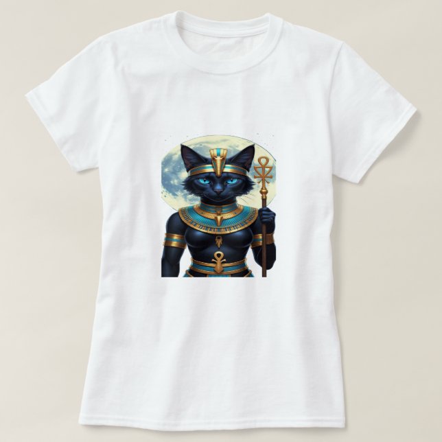 Bastet – The Moonlit Guardian T-Shirt (Design Front)
