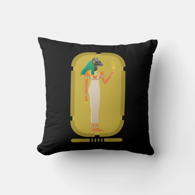 Bastet Throw Pillow (Front)