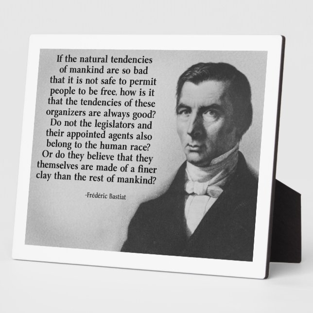 Bastiat Finer Clay Quote Plaque (Side)