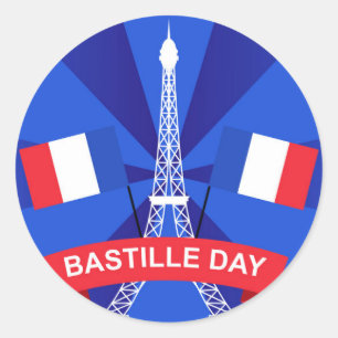 Bastille Day 14th July France French National Day  Classic Round Sticker