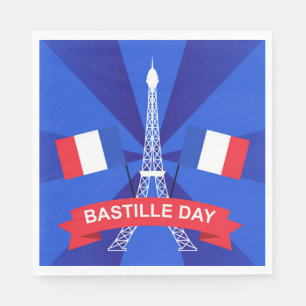Bastille Day 14th July France French National Day Napkin