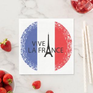 Bastille Day 14th July France French National  Napkin