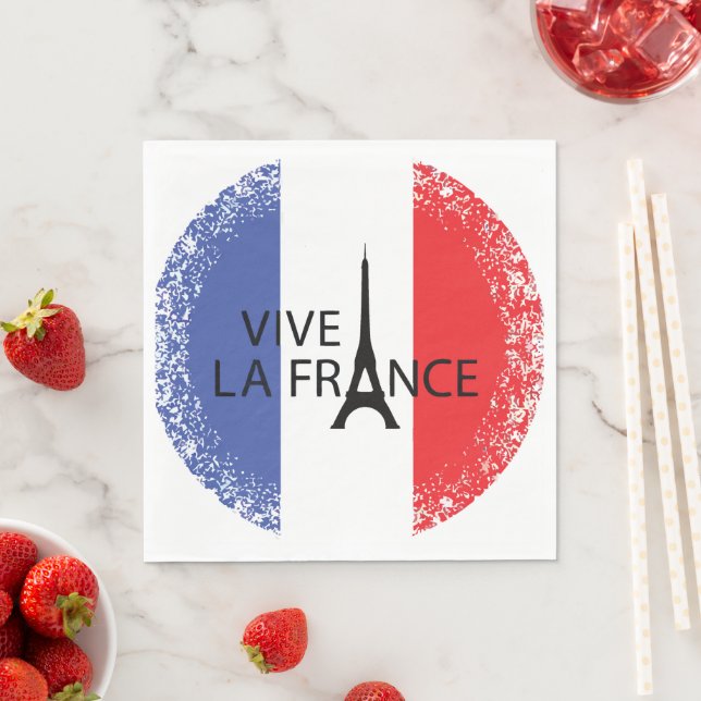 Bastille Day 14th July France French National  Napkin (Insitu)