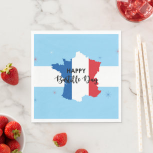Bastille Day 14th July France French National  Napkin