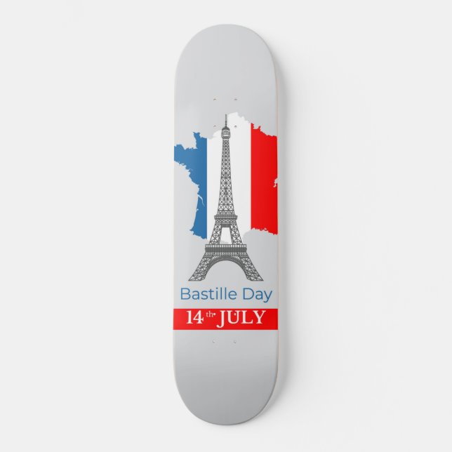 Bastille Day (14th July) Skateboard (Front)