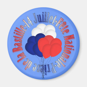 Bastille Day Balloons Magnet