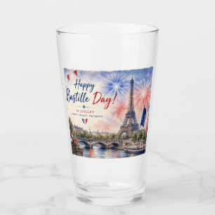 Bastille Day Eiffel Tower River Seine fireworks Glass