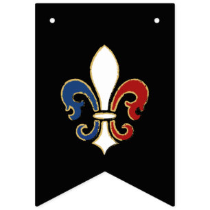 Bastille Day French Colours Fleur de Lis Bunting