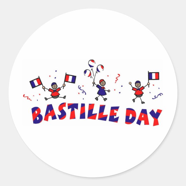 Bastille Day Gifts and Tees Classic Round Sticker (Front)