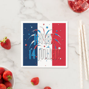 Bastille Day, Joyeux 14 juillet Napkin