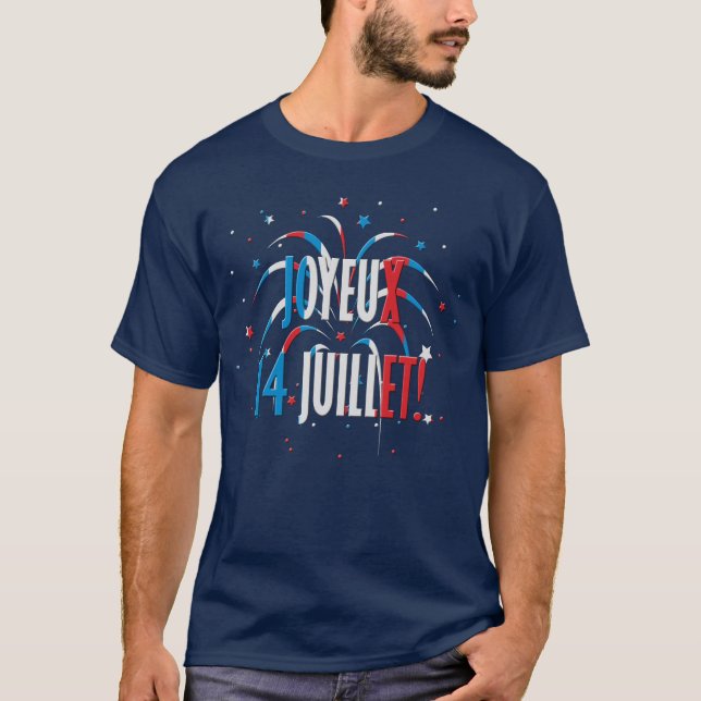 Bastille Day Joyeux 14 Juillet T-Shirt (Front)