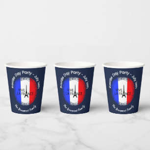 Bastille Day July 14th Celebration Paper Cups