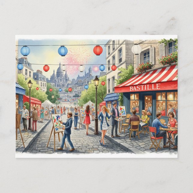 Bastille Day  Postcard (Front)