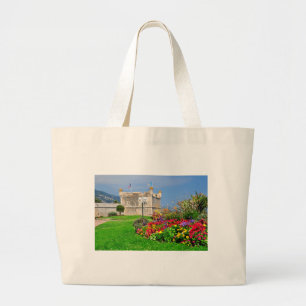 Bastion of Menton in France Large Tote Bag
