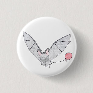 bat 3 cm round badge