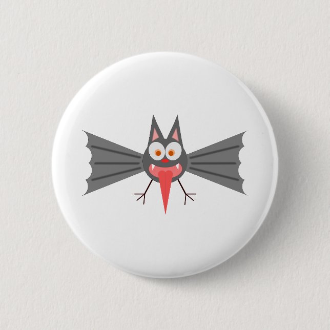 Bat 6 Cm Round Badge (Front)