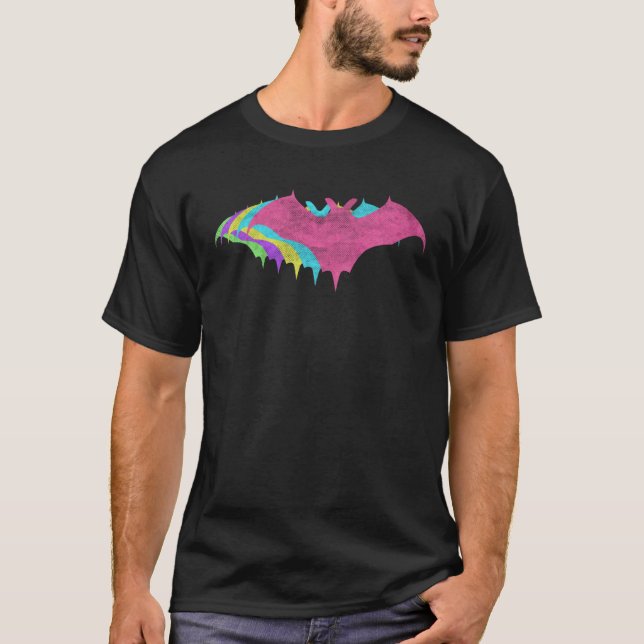 Bat 80s Colors 1980s T-Shirt (Front)