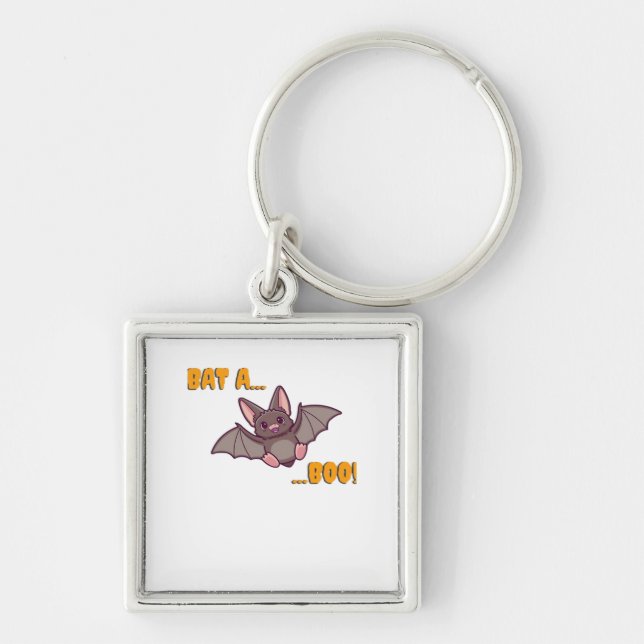 Bat A Boo Cute Bat Key Ring (Front)