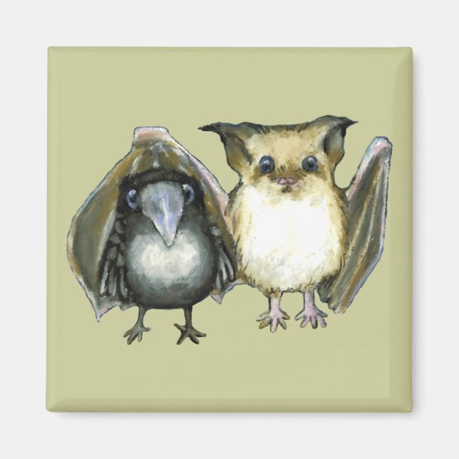 bat and raven magnet (Front)