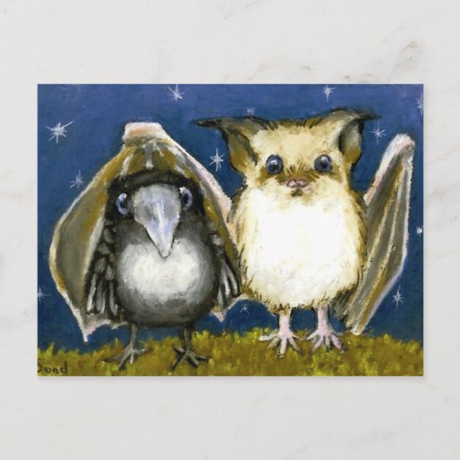 Bat and raven postcard (Front)