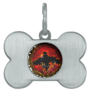 Bat Art Spooky Animal Pet Tag