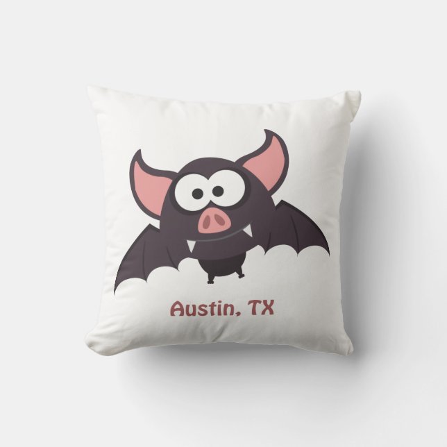 Bat - Austin, Texas Cushion (Front)