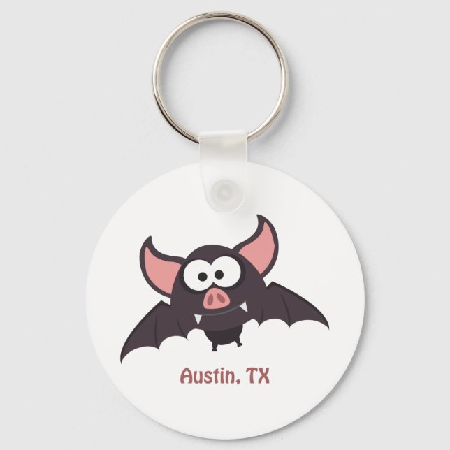 Bat - Austin, Texas Key Ring (Front)