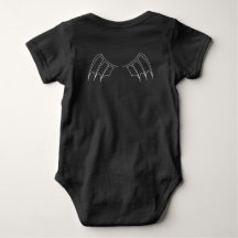 Bat Baby Bodysuit - Wings on back Personalised