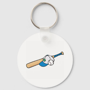 Bat, Ball and Hat Key Ring