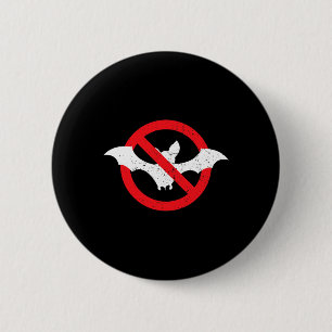 Bat Ban Halloween Vampire Spooky 6 Cm Round Badge