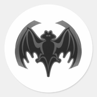 Bat Black Inv The MUSEUM Zazzle Gifts Classic Round Sticker