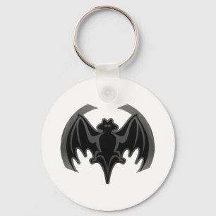 Bat Black Inv The MUSEUM Zazzle Gifts Key Ring