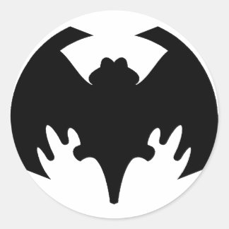 Bat Black The MUSEUM Zazzle Gifts Classic Round Sticker