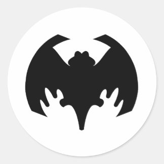 Bat Black The MUSEUM Zazzle Gifts Classic Round Sticker